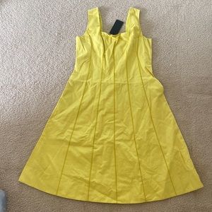 Yellow striped Lafayette 148 New York dress.  Size 10, brand new with tags.